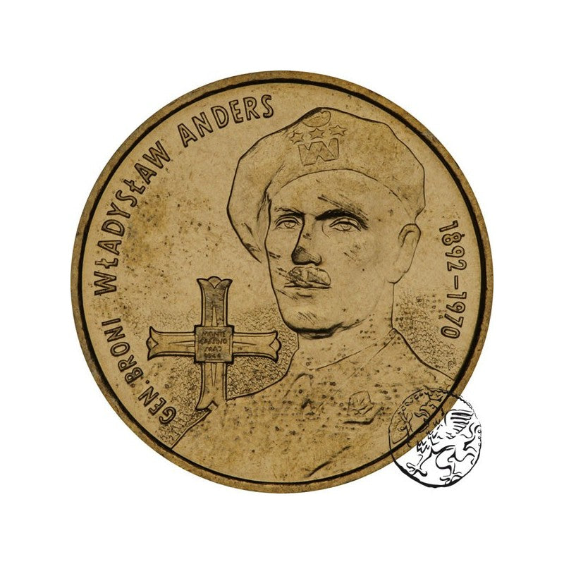 III RP, 2 złote, 2002, Generał Władysław Anders
