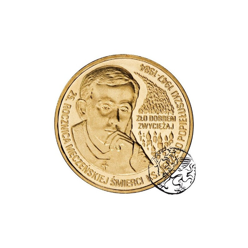 III RP, 2 złote, 2009, 25. rocznica śmierci Popiełuszki