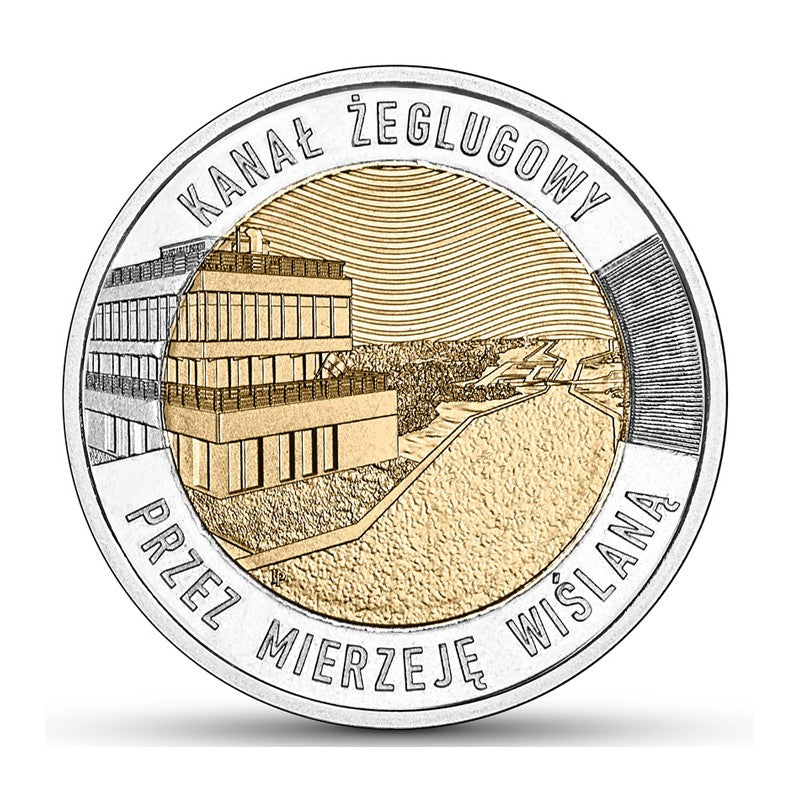 III RP, 5 złotych, 2023, Odkryj Polskę – Kanał Żeglugowy przez Mierzeję Wiślaną