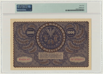 Banknot 1.000 marek 1919 – III Serja AF – PMG 64