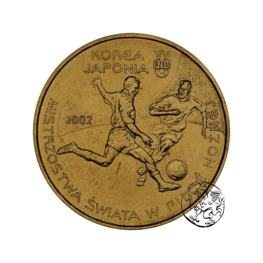 III RP, 2 złote, 2002, Mistrzostwa Świata w piłce nożnej Korea Japonia