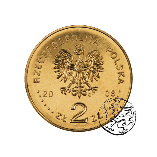 III RP, 2 złote, 2008, 450 lat Poczty Polskiej