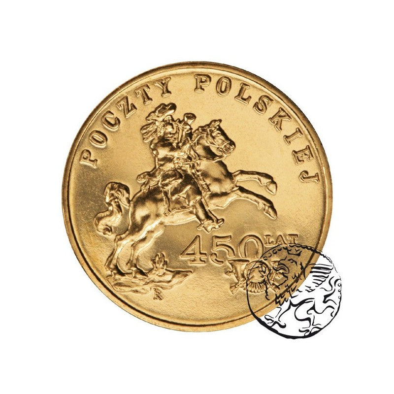 III RP, 2 złote, 2008, 450 lat Poczty Polskiej