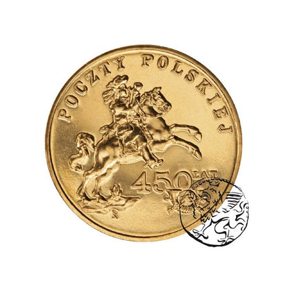 III RP, 2 złote, 2008, 450 lat Poczty Polskiej