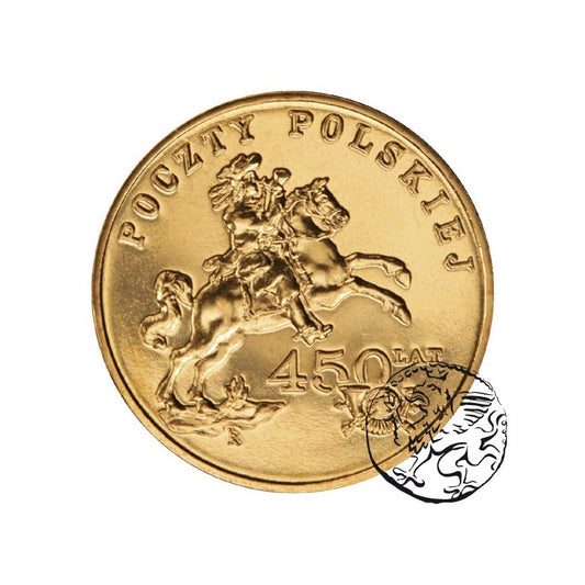 III RP, 2 złote, 2008, 450 lat Poczty Polskiej