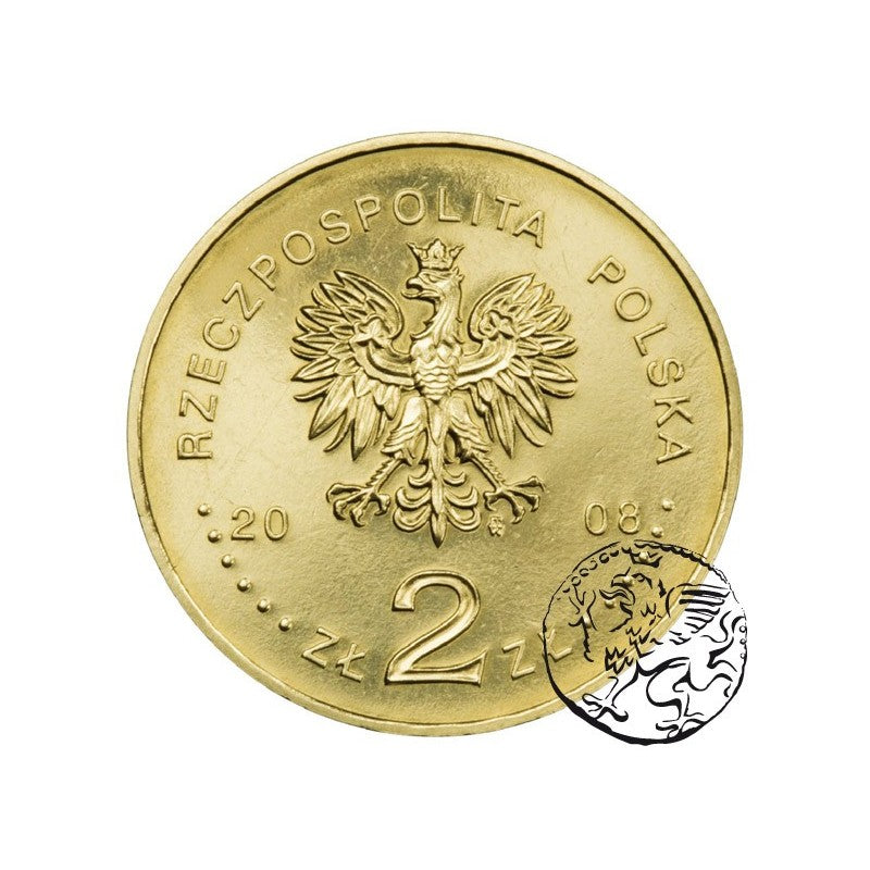 III RP, 2 złote, 2008, Osadnictwo w Ameryce Płn.