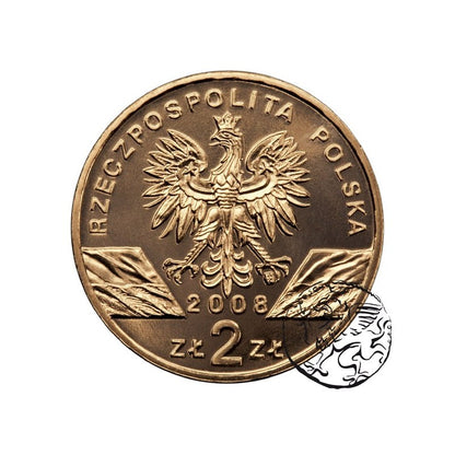 III RP, 2 złote, 2008, Sokół Wędrowny
