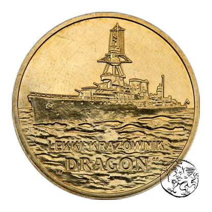 III RP, 2 złote, 2012, Krążownik Dragon