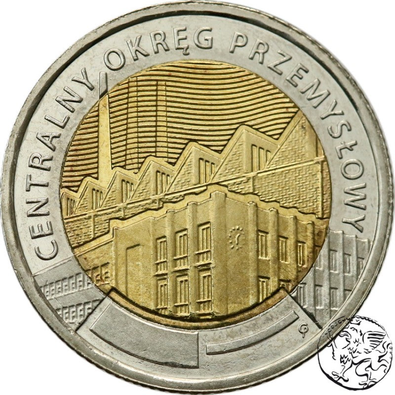 III RP, 5 złotych, 2017, Odkryj Polskę – Centralny Okręg Przemysłowy