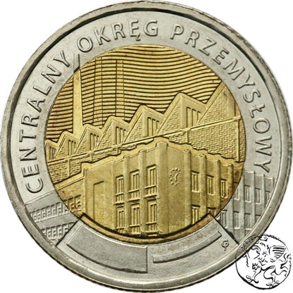 III RP, 5 złotych, 2017, Odkryj Polskę – Centralny Okręg Przemysłowy