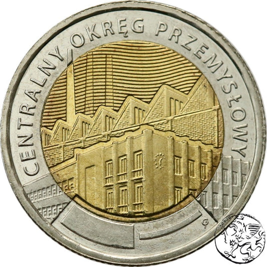 III RP, 5 złotych, 2017, Odkryj Polskę – Centralny Okręg Przemysłowy