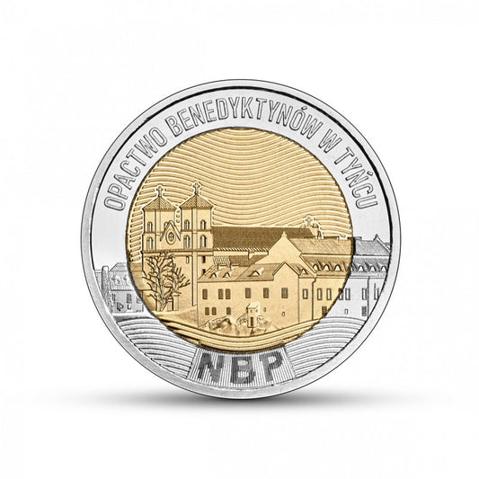 III RP, 5 złotych, 2024, Odkryj Polskę – Opactwo Benedyktynów w Tyńcu